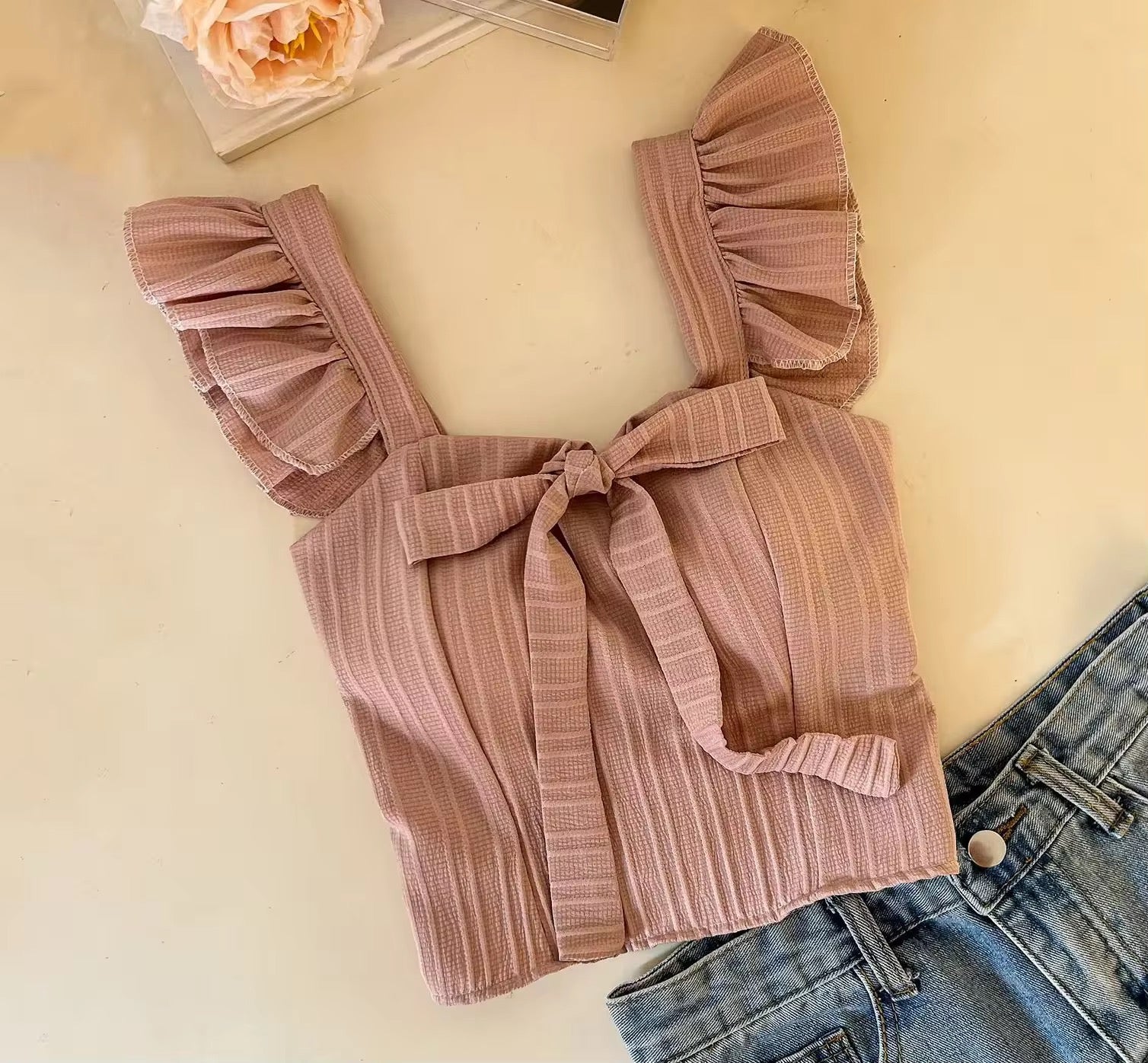 Sussie Built In bra Crop Top