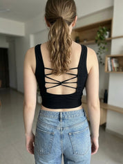 Cross back Padded Top